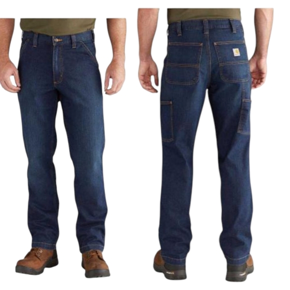 Carhartt Rugged Flex Denim Dungaree 46X30 #102808 Superior - Picture 1 of 12
